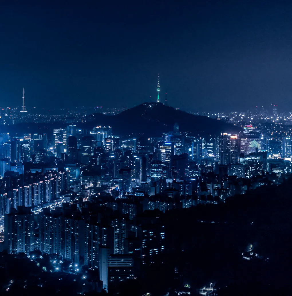 Seoul and Namsan Tower at night